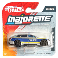 Majorette Audi RS6 Avant Polizei Kombi C8 1:64 Modellauto Kinder Spielzeug Stadt