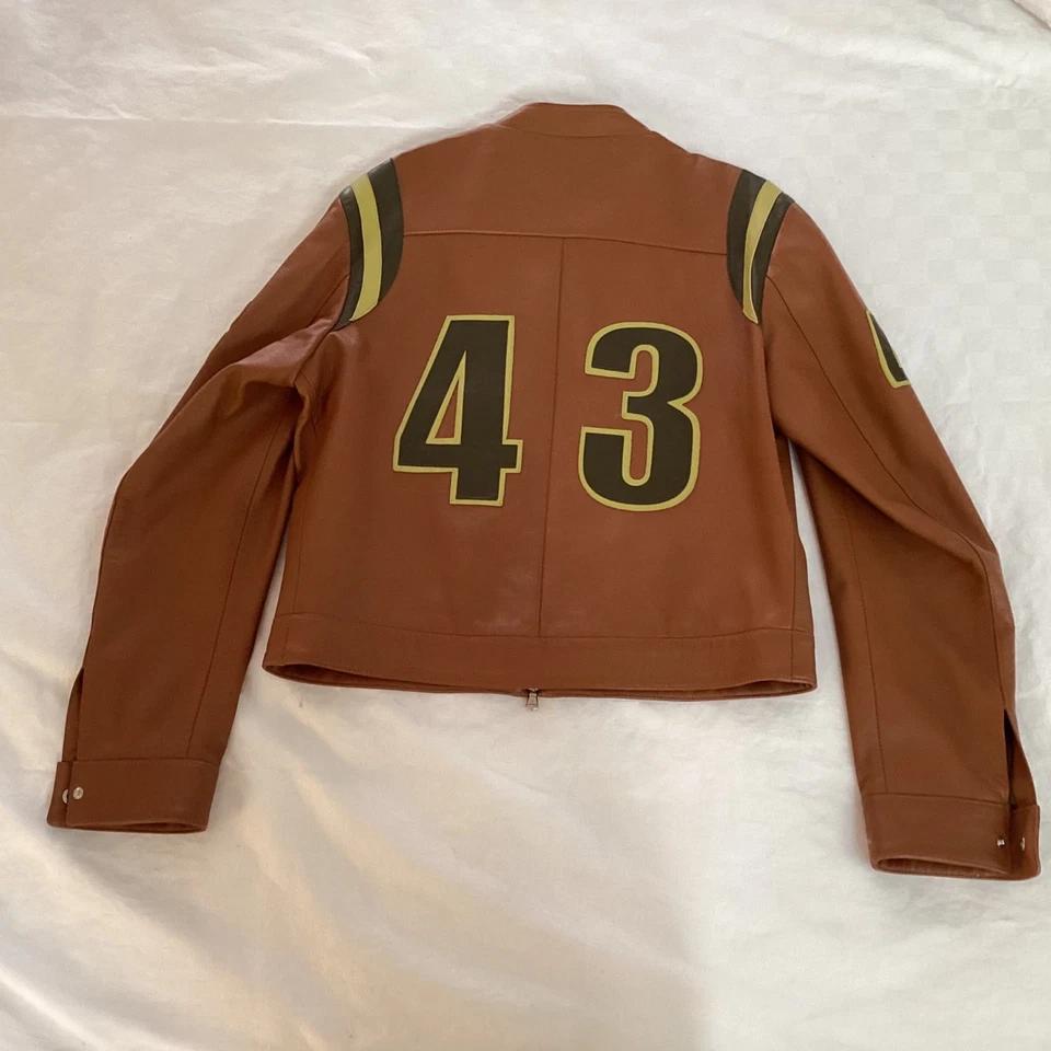 Chaqueta de moto Donald Pliner para hombre - italiana talla 50 - cuero Foto 2 de 4