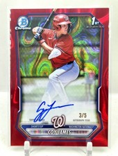 2026 Bowman Chrome 1st Coy James Red Lava Refractor Auto 3/5 COLOR MATCH SP RC