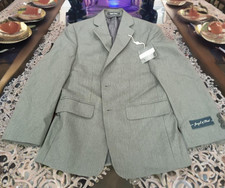 Joseph Feiss Boys Gray Pin Stripped Blazer - Size 8