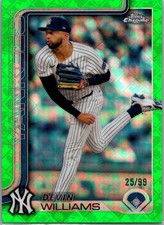 2025 Topps Chrome - Devin Williams #153 Logofractor Green Refractor 25/99