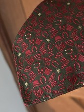 Red/Green Vintage Tie Horse Racing theme EJ Barker Ltd Chiswick Made in England 