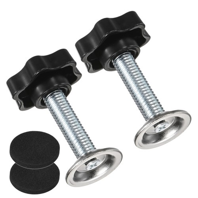 #ad 2 Pack M10x35mm Star Clamping Knobs with Screws Pressure Plate Rubber Pad AU $12.97
