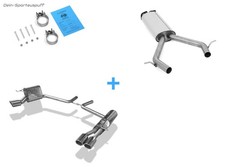Fox Edelstahl Duplex Anlage Mercedes E-Klasse W211 E500 Limousine je 2x88x74mm