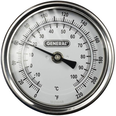 Analog Soil Thermometer #T300-36, Long Stem 36 Inch Probe, 0° to 220° F (-18° to