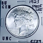 1923 P BU GEM PEACE SILVER DOLLAR UNC MS+++ U.S. MINT RARE COIN 8589