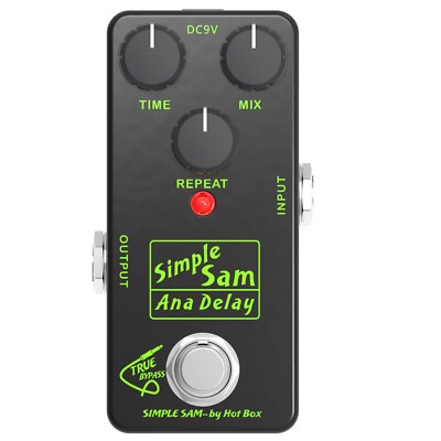 Simple Sam Ana Delay 500ms Pure Analog Guitar FX Pedal Bypass Astounding Tone  
