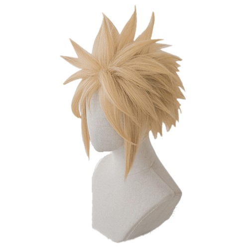 Final Fantasy Cloud Strife Cosplay Wig Heat Resistant Synthetic Hair Party Props - Picture 2 of 2