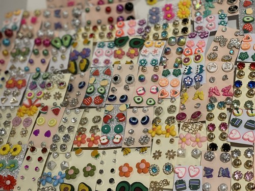 Lotto all'ingrosso di 25 paia di orecchini a perno assortiti nuovi Bling Glam - Foto 5 di 11