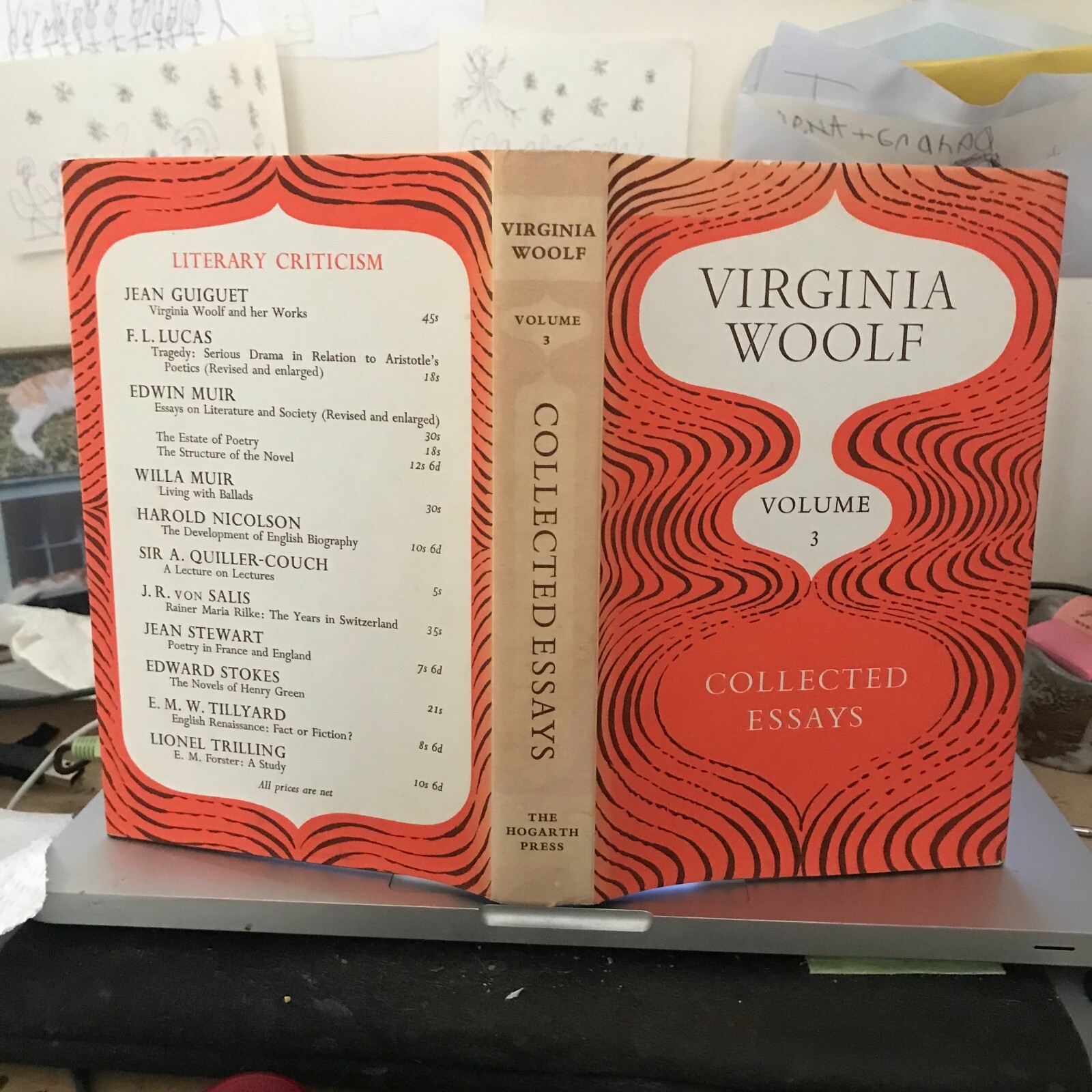 Hogarth Press First Edition Collected Essays Vol 3 by Virginia Woolf