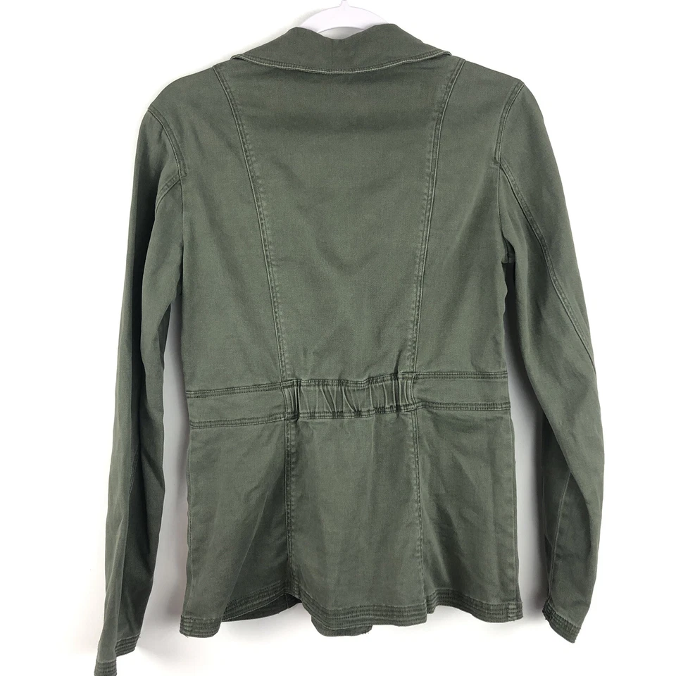 Chaqueta Blazer HM h&m Dividida Para Mujer Mediana Utilitaria Militar Ejército Verde Oliva AQ Foto 3 de 4