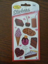 Vintage Mello Smello Scratch  Sniff Stickers Chocolates Candy 1 Sheet NEW