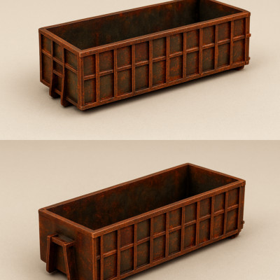 4pk HO 1:87 scale 30-yard industrial dumpsters. Choose Your Color! Free Shipping