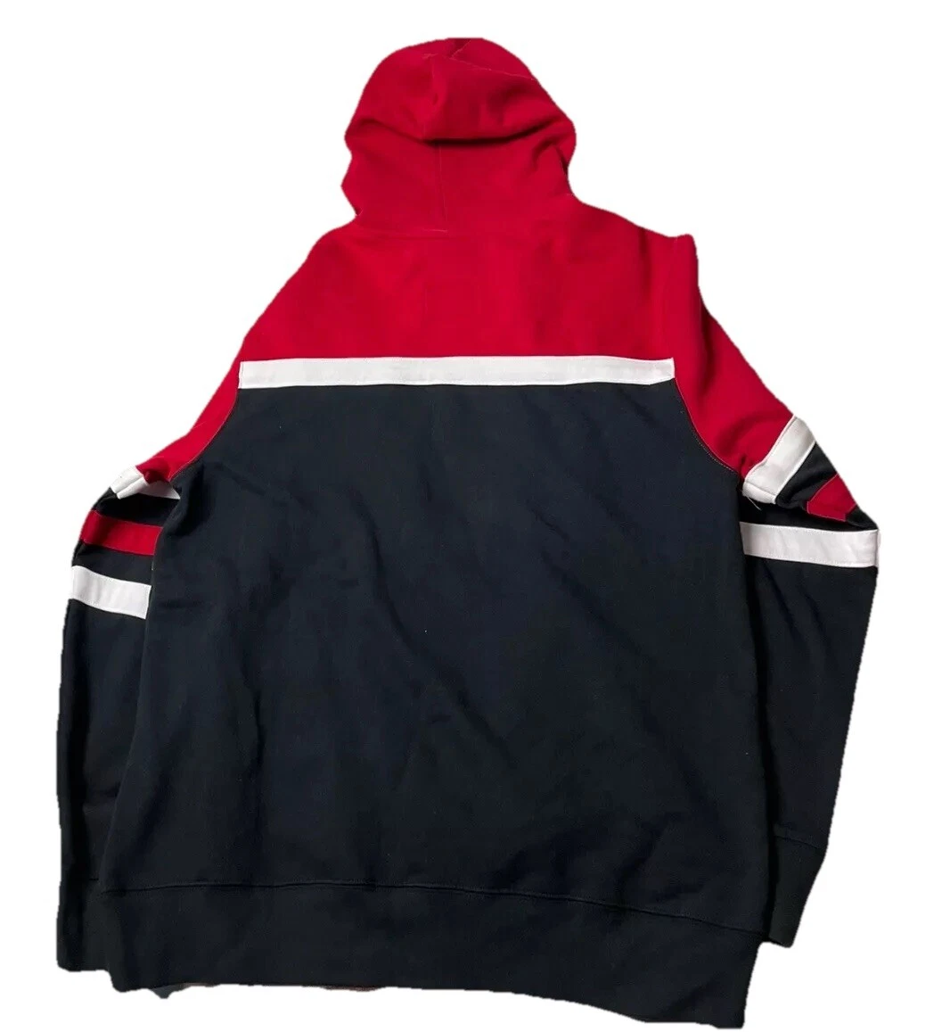 FELPA CON CAPPUCCIO MITCHELL & Ness philadelphia 76ers l script head coach hwc nuova con etichette nba