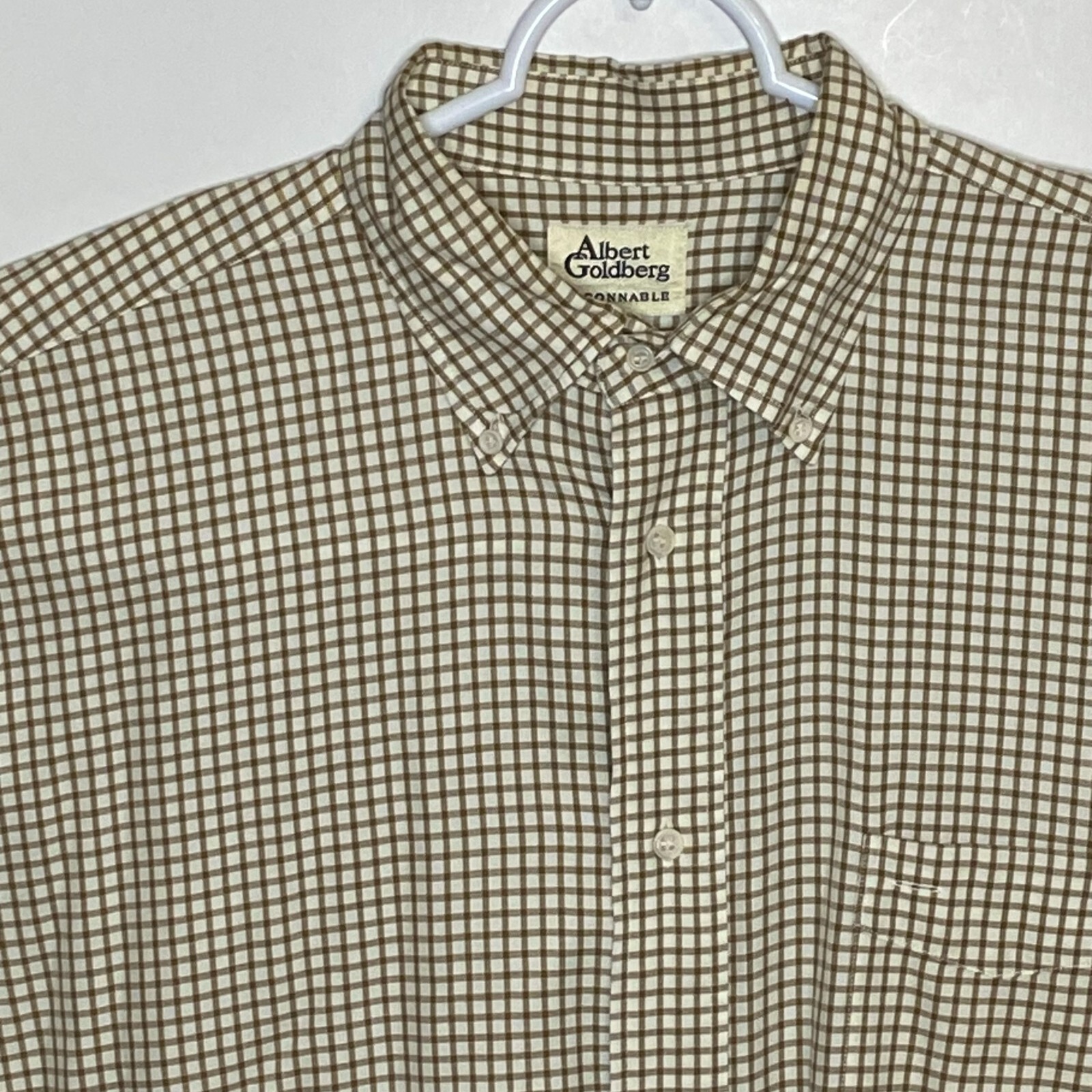 Albert Goldberg Faconnable Checkered Long Sleeve … - image 3