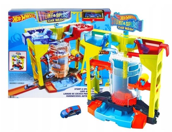 Hot Wheels City Stunt Car Wash Set Color Shifters + Car GRW37-image
