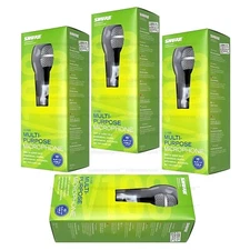 4 pack SHURE SV100-W Dynamic Cardioid Multi-Purpose MICROPHONE Mic w/ Cable