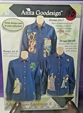  NEW  OOP Anita Goodesign - CHRISTMAS FASHION 3 - FREE SHIP Embroidery Machine