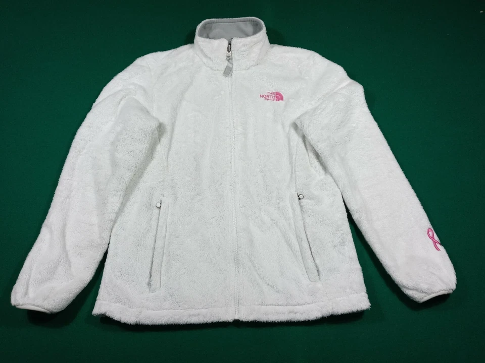 CHAQUETA NORTH FACE MUJER MEDIANA BLANCA DIFUSA POLAR CREMALLERA COMPLETA Susan G Komen Cancer