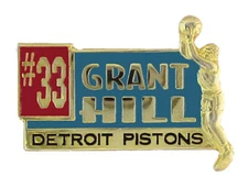 Grant Hill #33  Detroit Pistons NBA Golden Layup Player Pin