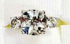 HSN Colleen Lopez Sterling Silver Cushion-Cut & Round White Topaz Ring Size 6 — photo 6