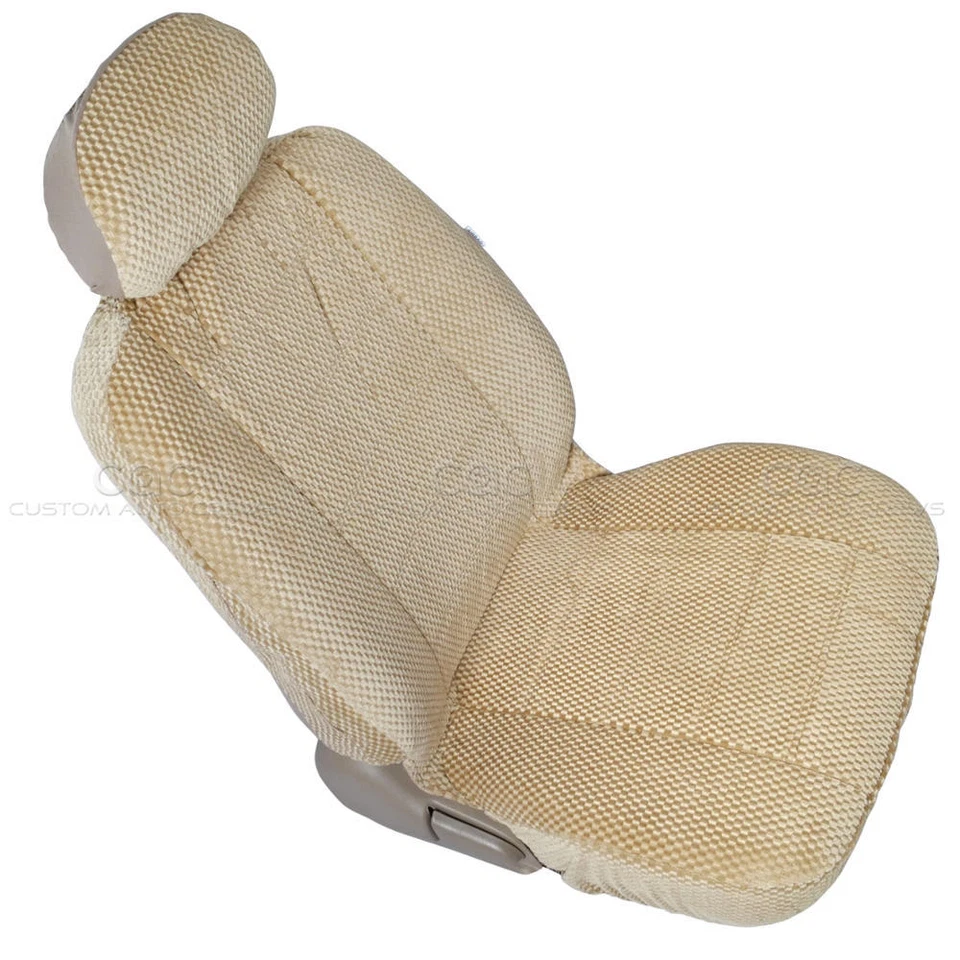 Fundas de asiento Scottsdale beige tela cubierta volante accesorios Foto 2 de 4