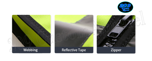 Gilet di Sicurezza Idraulico Hi-Vis ANSI Classe 2 Riflettente 2” Strisce Tasche - Foto 8 di 15