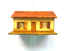 Décor Maquette Maison en Bois Avec Multiples Fenêtres Volets Pour Réseau Train