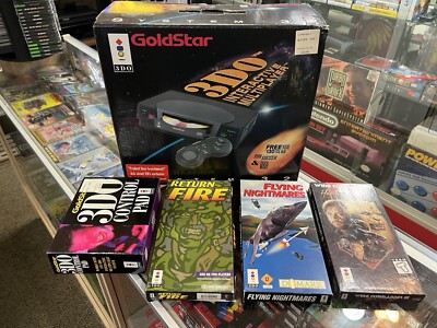Goldstar 3DO Console COMPLETE IN BOX w/ 5 Games & 2 Controller Bundle AUTHENTIC