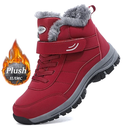 Men Snow Boots Winter Thick Insulation Non-slip Lightweight Cotton Shoes Black - Bild 4 von 27