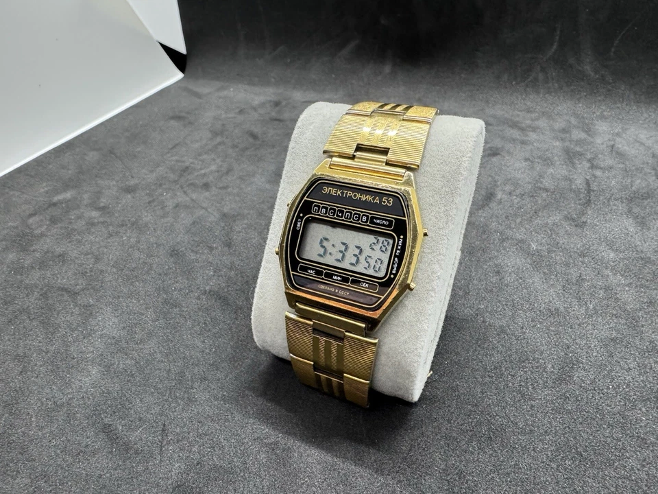 Elektronika 53 LCD Digital Vintage Cuarzo Era Soviética Reloj Foto 4 de 4