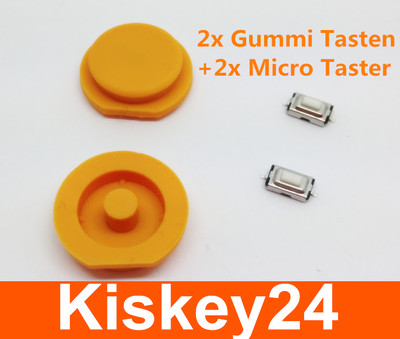 2x Druck knopf für Smart Schlüssel Taste 2x MICRO TASTER FORTWO 450 FORFOUR 451 