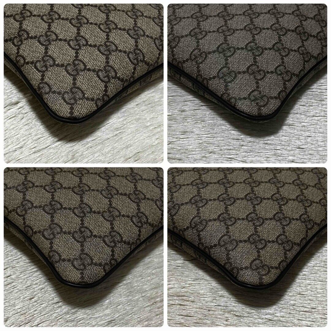 GUCCI GG Supreme 201538 204046 Shoulder Bag PVC Beige GUCCI GG Supreme 201538 204046 Shoulder Bag PVC Beige