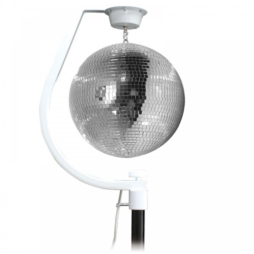 Equinox Curve Mirror Ball Hanging Bracket Including 12"" Mirrorball Disco DJ
