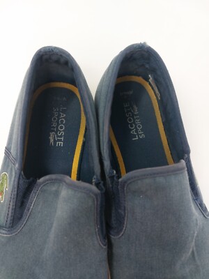 LaCoste Slip On Canvas Shoes Gazon Sport Blue Mens Size 10.5  display picture 1