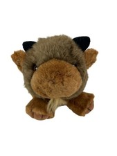 Vintage Swibco Puffkins 4" BIFF Buffalo Bison Bean Plush Toy Stuffed Animal 90s