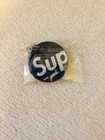 Porte clés homme logo rond Supreme New York logo rond noir porte clés