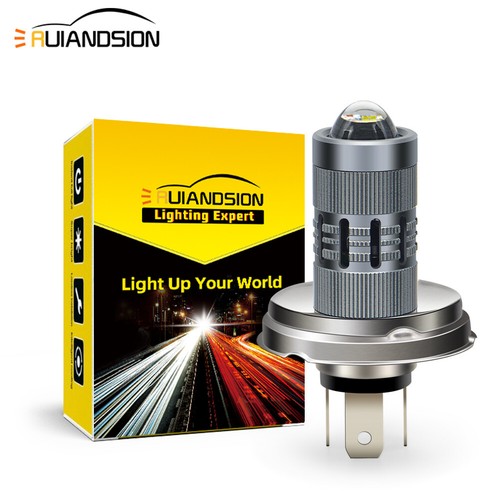 AC 12-36V R2 P45T 3570 LED Motorbike Headlight Lamp Hi/Lo Beam Bulb White&Yellow - Afbeelding 1 van 9