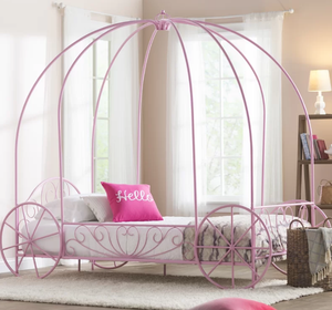 girls princess carriage bed