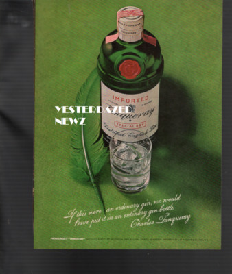 1968 Print Ad Tanqueray Gin