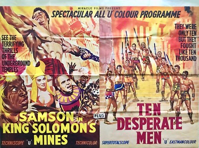 Samson King Solomon's Mines & Ten Desperate Men Original Quad Poster Payne Art
