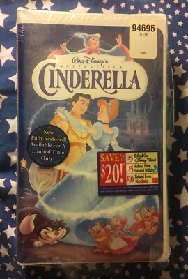 Cinderella [VHS]（中古品） Orginal Sealed Disney's Masterpiece Cinderella VHS 786936526530| eBay