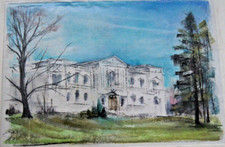 ::FRANZ EHMKE *1928 -2018 PASTEL SCHLOSS SOMMERSWALDE IN OBERKRÄMER
