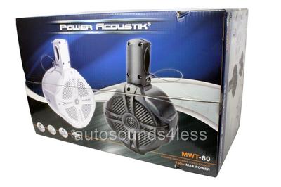 Power Acoustik Marine-Grade 6.5 in 500W Waterproof Wake Tower Speakers, White - Walmart