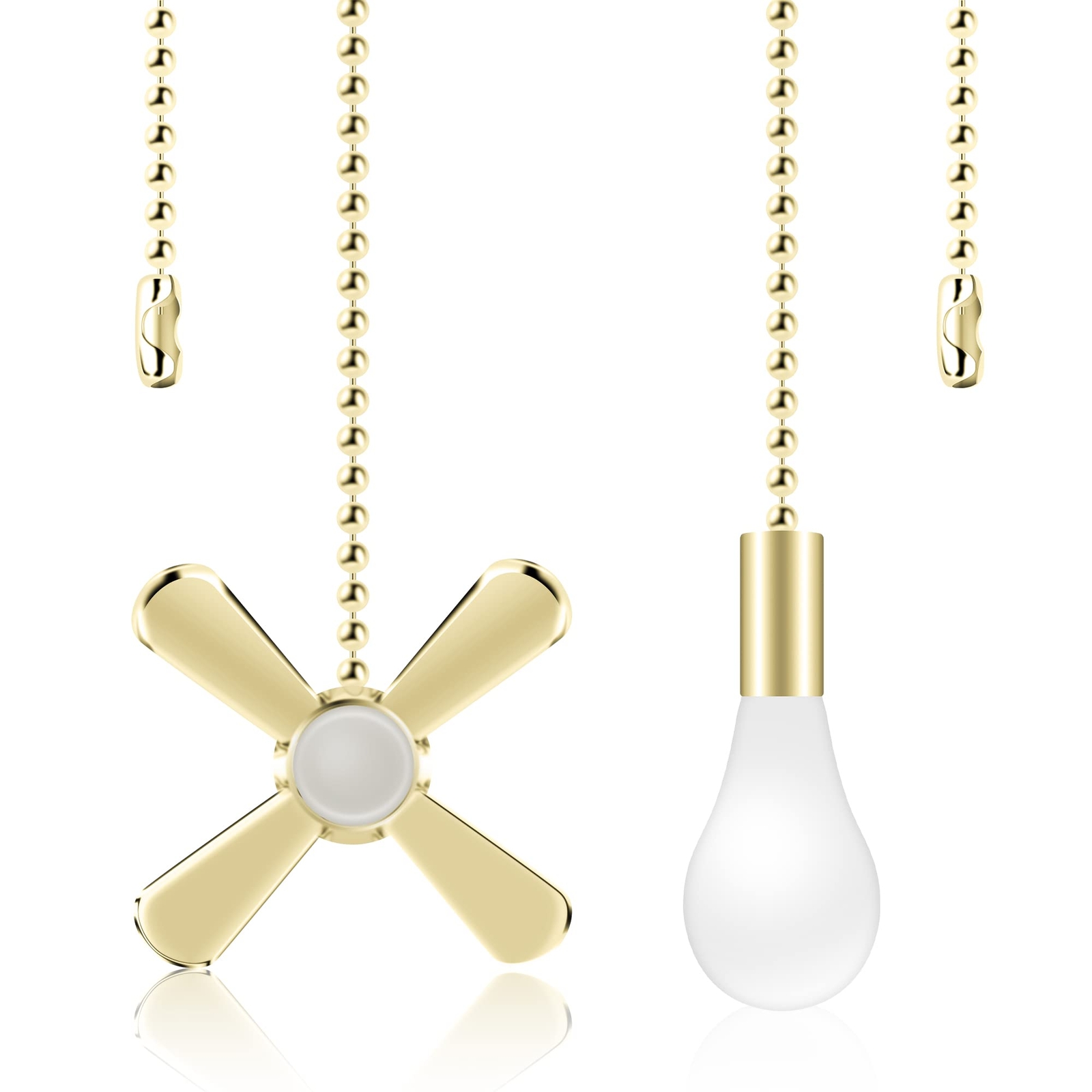 Gold Decorative Ceiling Fan Pull Chains 2-Pack-image