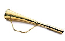 Signalhorn manuell Horn Hupe Nebelhorn Fanfare Boot Mundhorn Messing gebogen