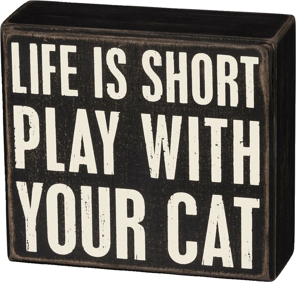 Gatos Estampado Animal de Madera Placas Y Letreros Decoración para el Hogar