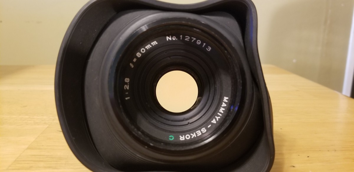 Mamiya M645 Camera Sekor C 80mm F2.8 Lens + Sunpak auto 611, Prism