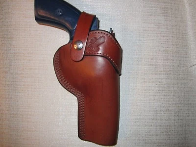 Braids Holsters BROWN Owb revolver holster with strap, choose gun & R or L hand