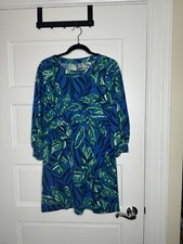 Lilly Pulitzer Elianna Cotton T-Shirt Dress Indigo Breeze Shady Gators Small NWT